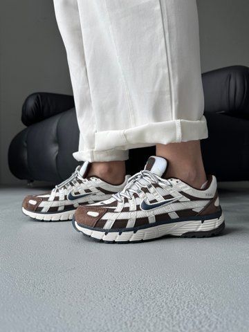 Nike P-6000 White/Brown nik-0651-1173571 фото