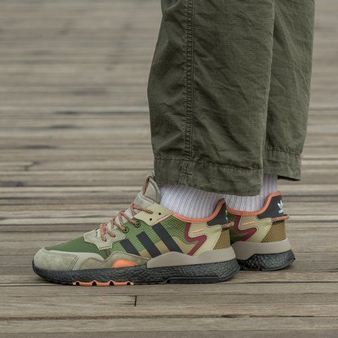 Adidas Nite Jogger Boost Core Black Orange Dark Green 1211-646457 фото