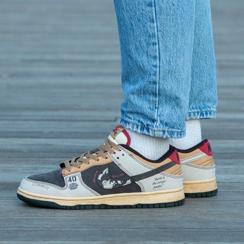 Nike SB Dunk Low x Stussy Beige Brown 1659-665747 фото