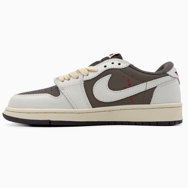Nike Air Jordan 1 Low x Travis Scott Beige/Gray nik-0518-924023 фото