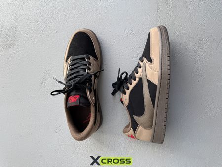 Nike Air Jordan 1 Low x Travis Scott Brown/Black nik-0676-1277114 фото