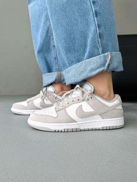 Nike SB Dunk Low White/Grey Textile nik-0639-1105888 фото
