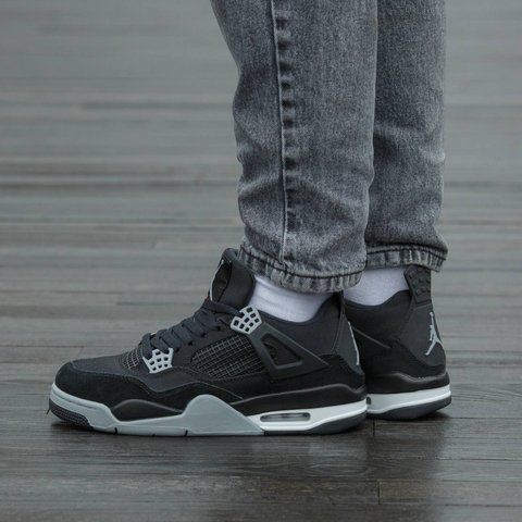 Air Jordan Retro 4 Black Canvas 2515-1391656 фото