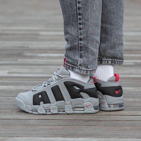 Nike Air More Uptempo Low Grey Black Red 2342-1312005 фото