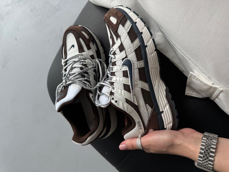 Nike P-6000 White/Brown nik-0651-1173574 фото