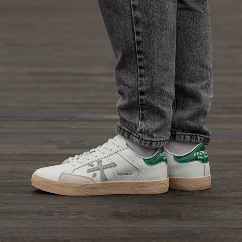 Premiata Steven White Green Grey Beige 2488-1387016 фото