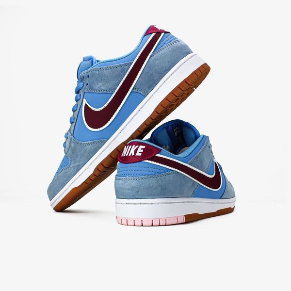 Nike Sb Dunk Low-- Valour Blue Team Maroon 0428-499256 фото