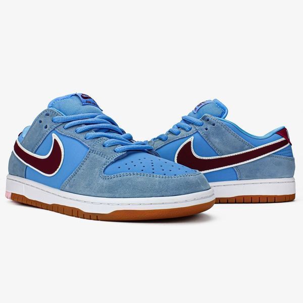 Nike Sb Dunk Low-- Valour Blue Team Maroon 0428-499256 фото