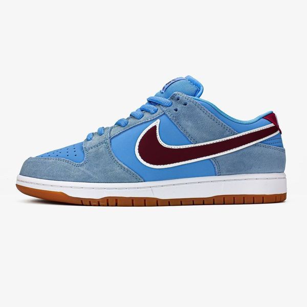 Nike Sb Dunk Low-- Valour Blue Team Maroon 0428-499256 фото