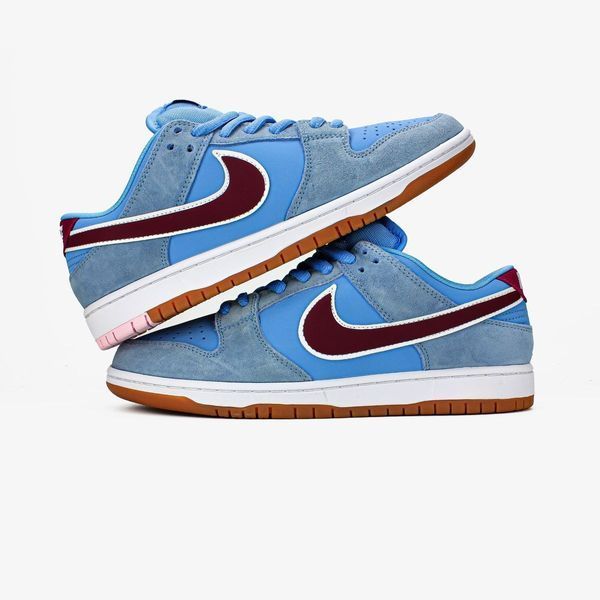 Nike Sb Dunk Low-- Valour Blue Team Maroon 0428-499256 фото