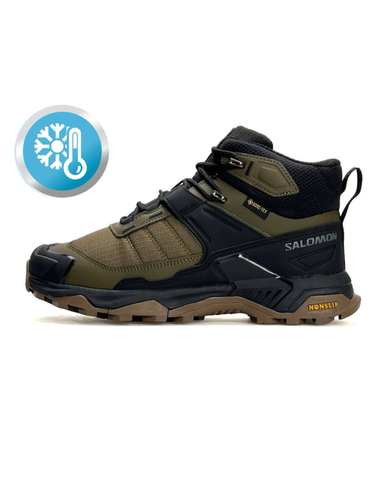 Salomon X Ultra 4 Mid Fur Khaki Black А4863-1355918 фото