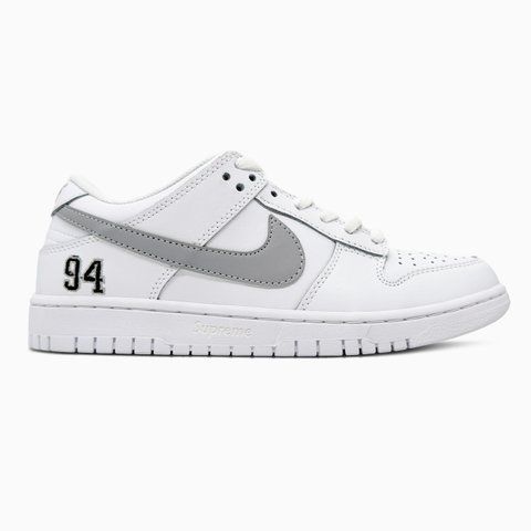 Nike SB Dunk Low x Supreme White/Grey nik-0764-1464727 фото