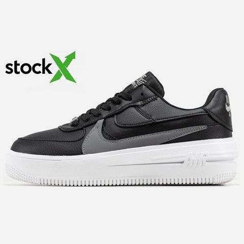 0713 Nike Air Force 1 PLT.AF.ORM Black/White 0713-255798 фото