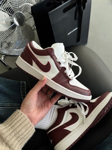Nike Jordan 1 Retro Low White/Bordo nik-0551-988299 фото