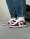 Nike Jordan 1 Retro Low White/Bordo nik-0551-988299 фото 3