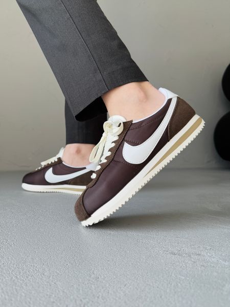 Nike Cortez Brown/White nik-0596-1050124 фото