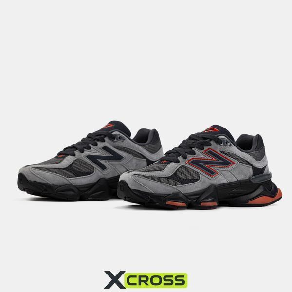 New Balance 9060 Grey Black Red #art1739-1500169 фото