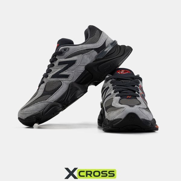 New Balance 9060 Grey Black Red #art1739-1500169 фото