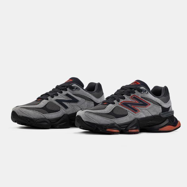 New Balance 9060 Grey Black Red #art1739-1500169 фото