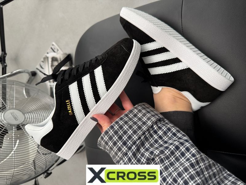 Adidas Gazelle Black/White adi-0295-354333 фото