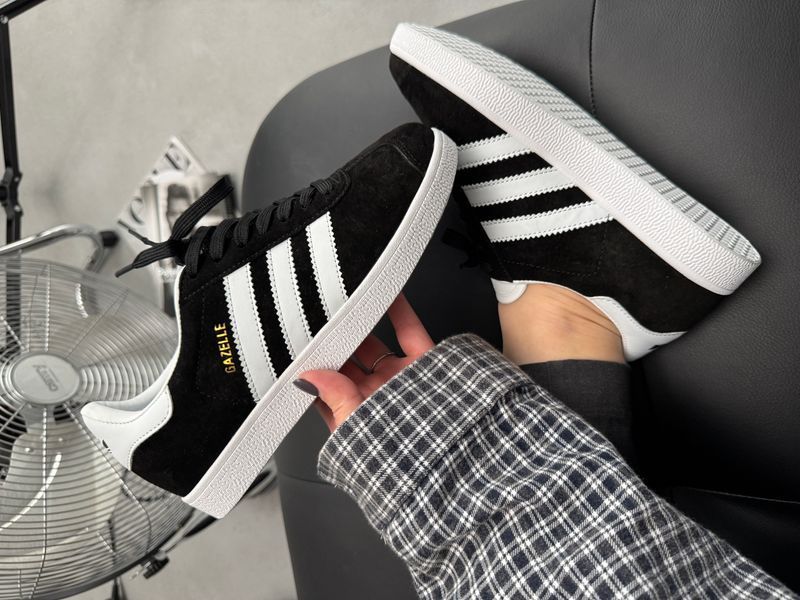Adidas Gazelle Black/White adi-0295-354332 фото