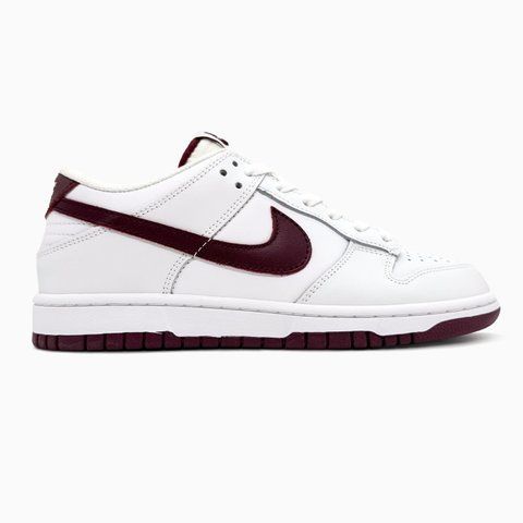 Nike SB Dunk Low White/Bordo nik-0881-1791583 фото