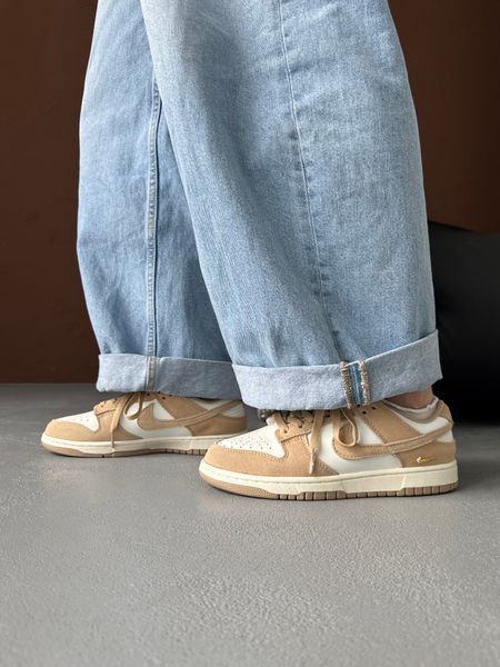 Nike SB Dunk Low White/Beige nik-0840-1617891 фото