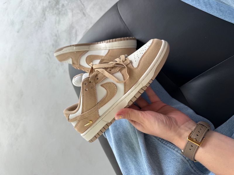 Nike SB Dunk Low White/Beige nik-0840-1617891 фото