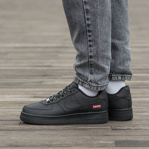 Nike Air Force 1 x Supreme Black Red 2562-1387063 фото