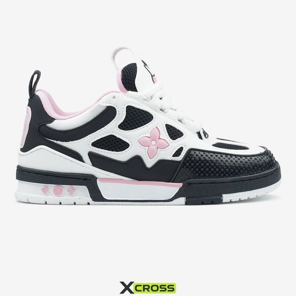 Louis Vuitton Skate Sneaker Black White Pink 10014-1489477 фото