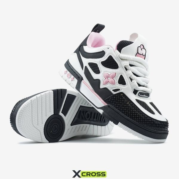 Louis Vuitton Skate Sneaker Black White Pink 10014-1489477 фото