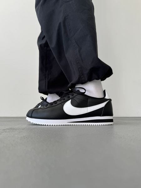Nike Cortez Basic Black/White nik-0507-901503 фото
