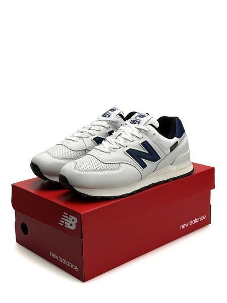 New Balance 574 White Navy A4268-1205376 фото
