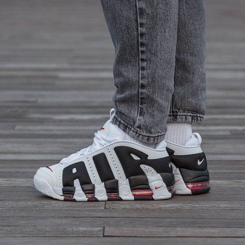 Nike Air More Uptempo Low White Black Red 2293-1312024 фото