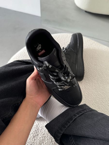 Nike Air Force Black Supreme nik-0488-856818 фото